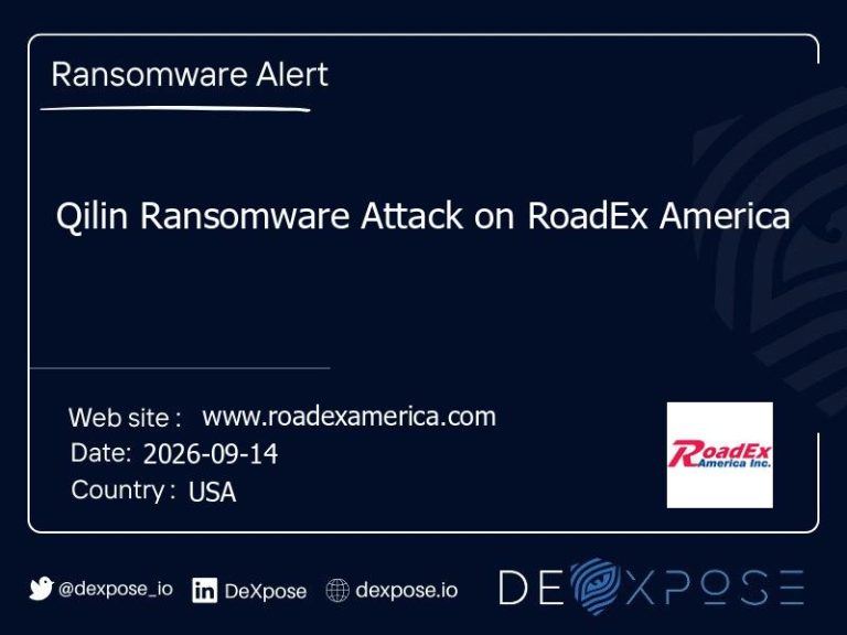 Qilin Ransomware Attack on RoadEx America