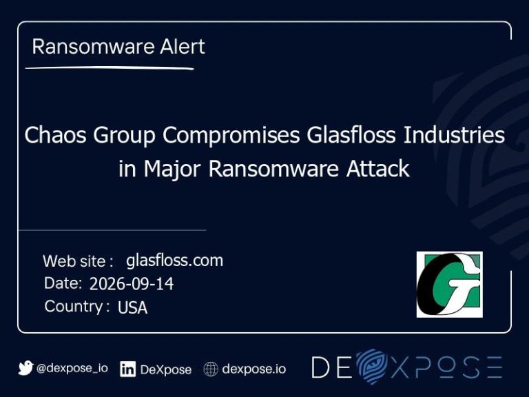 Chaos Group Compromises Glasfloss Industries in Major Ransomware Attack