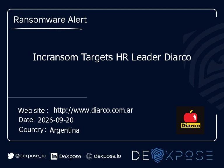 Incransom Targets HR Leader Diarco