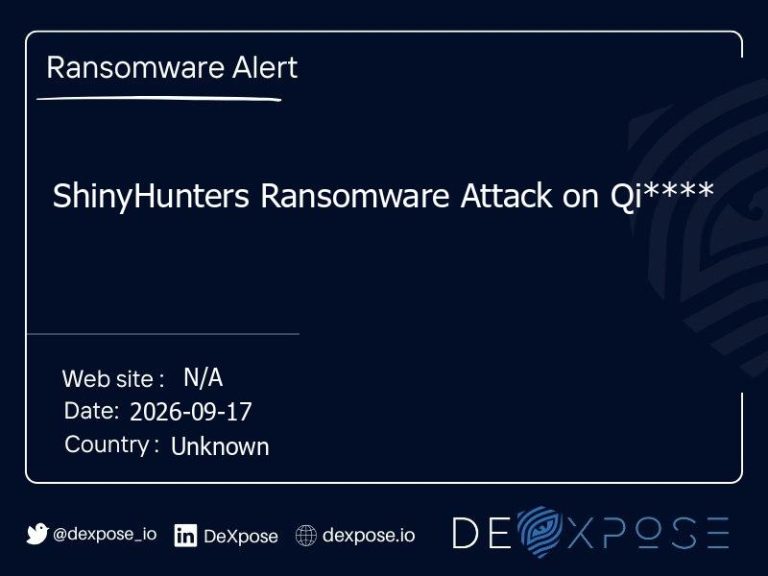 ShinyHunters Ransomware Attack on Qi****