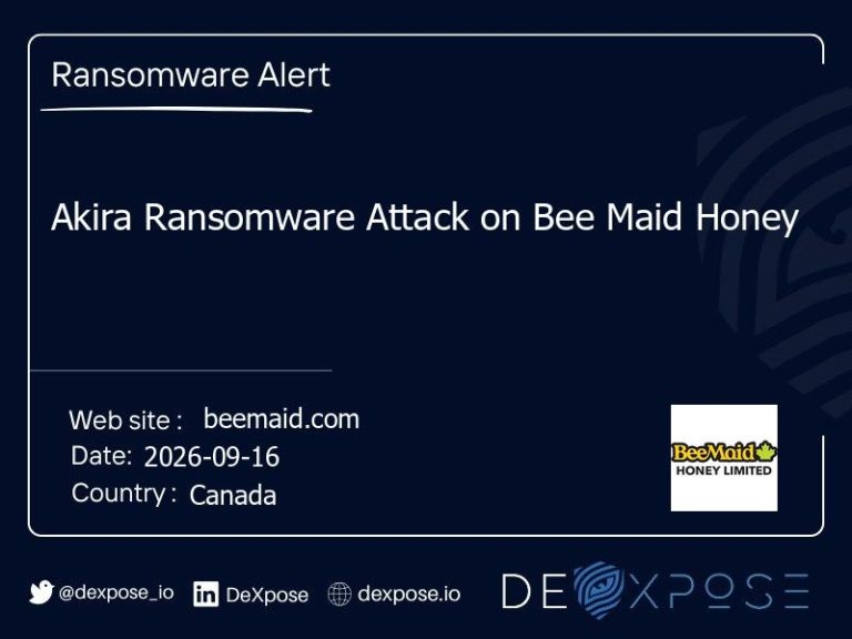 Akira Ransomware Attack on Bee Maid Honey