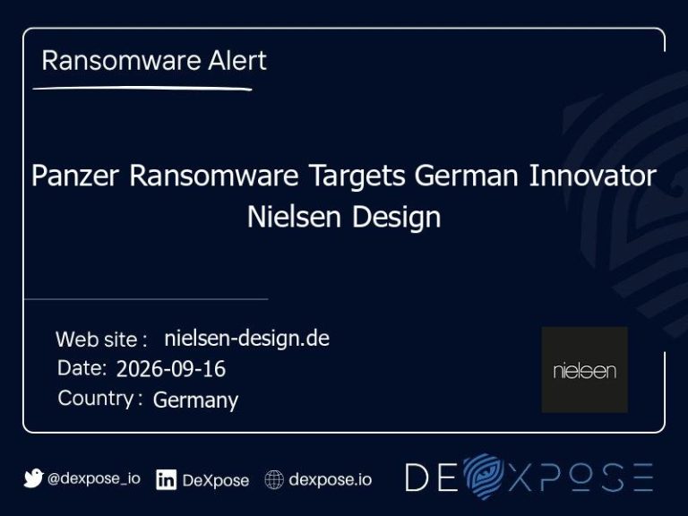 Panzer Ransomware Targets German Innovator Nielsen Design