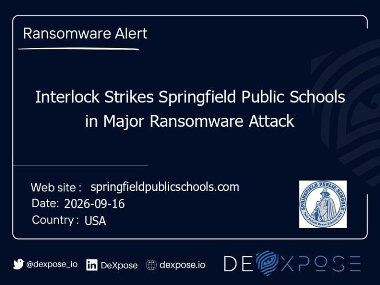 Interlock Strikes Springfield Public Schools in Major Ransomware Attack