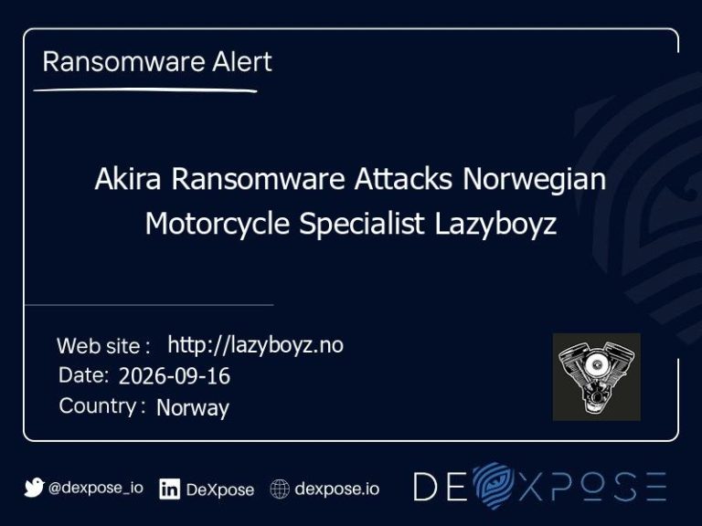 Akira Ransomware Attacks Norwegian Motorcycle Specialist Lazyboyz