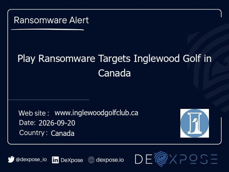 Play Ransomware Targets Inglewood Golf in Canada