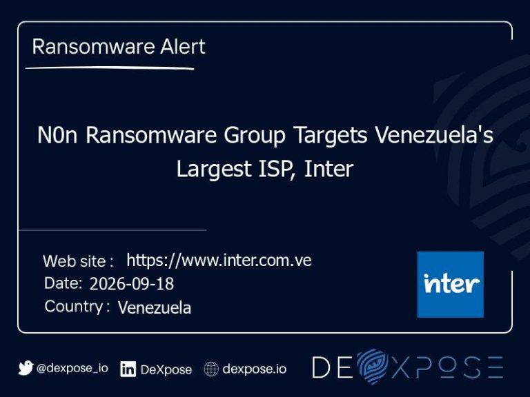 N0n Ransomware Group Targets Venezuela's Largest ISP, Inter