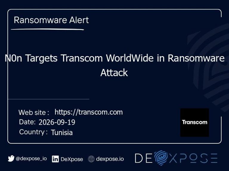 N0n Targets Transcom WorldWide in Ransomware Attack