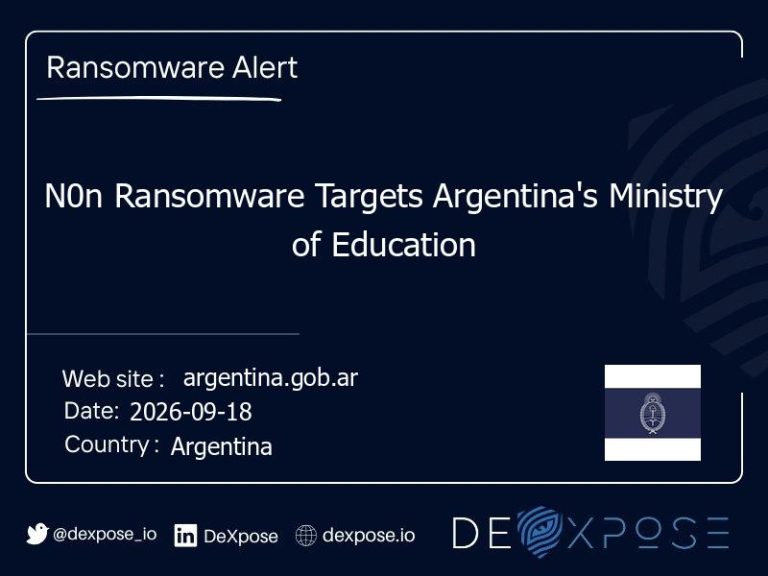 N0n Ransomware Targets Argentina's Ministry of Education