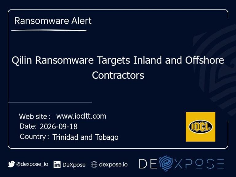Qilin Ransomware Targets Inland and Offshore Contractors