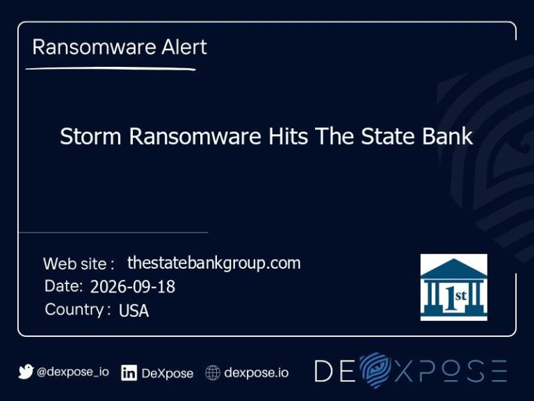Storm Ransomware Hits The State Bank