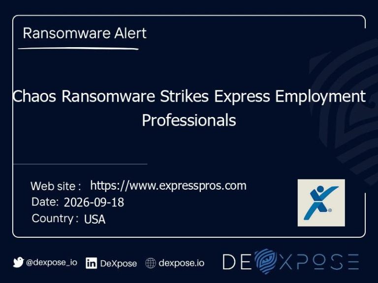 Chaos Ransomware Strikes Express Employment Professionals