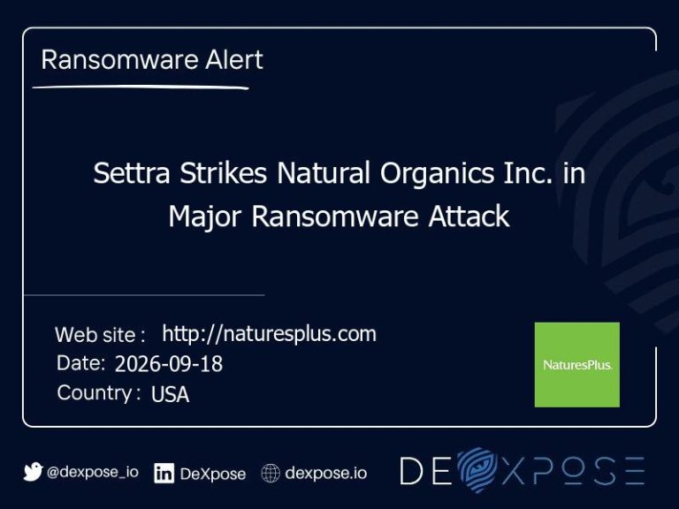 Settra Strikes Natural Organics Inc. in Major Ransomware Attack