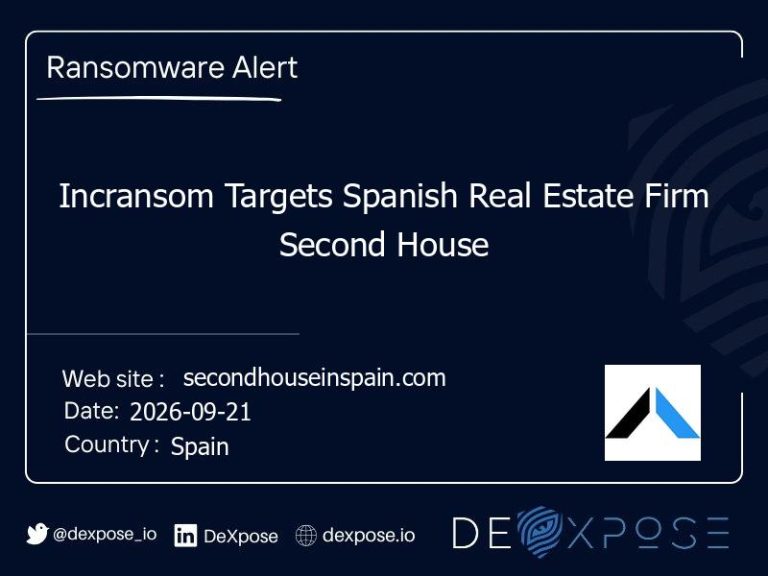 Incransom Targets Spanish Real Estate Firm Second House
