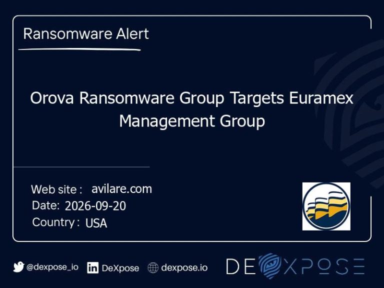 Orova Ransomware Group Targets Euramex Management Group
