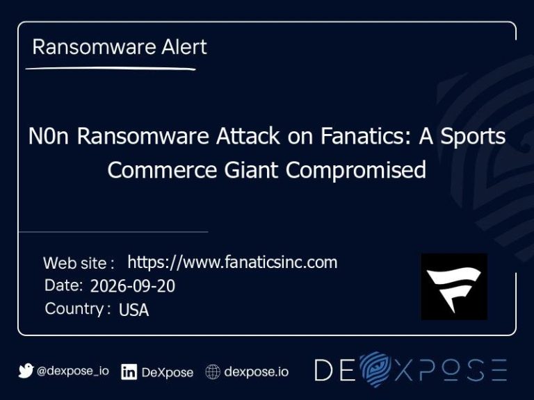 N0n Ransomware Attack on Fanatics: A Sports Commerce Giant Compromised