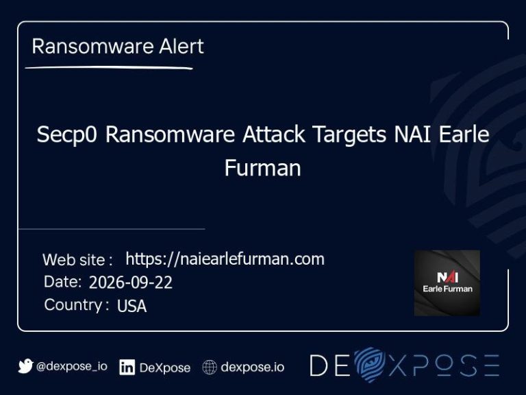 Secp0 Ransomware Attack Targets NAI Earle Furman