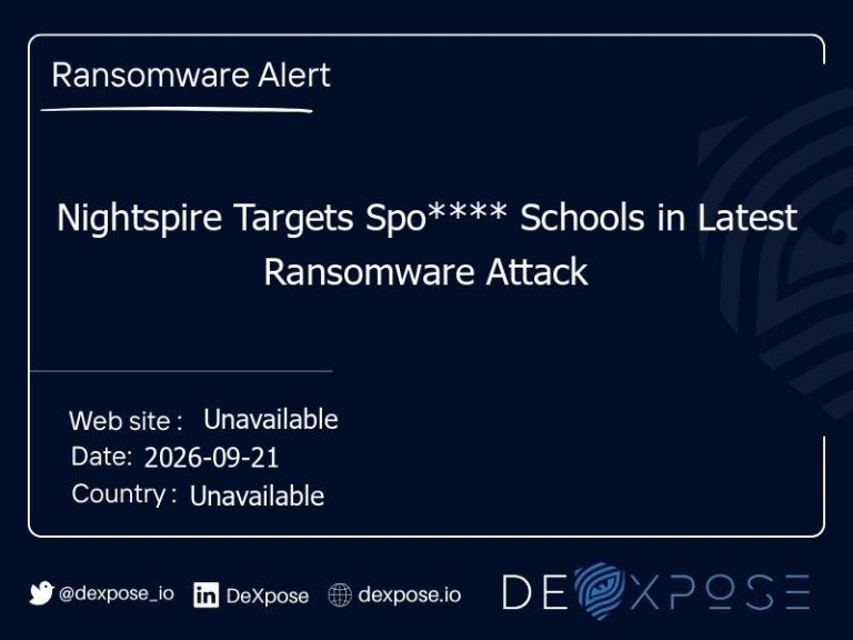 Nightspire Targets Spo**** Schools in Latest Ransomware Attack