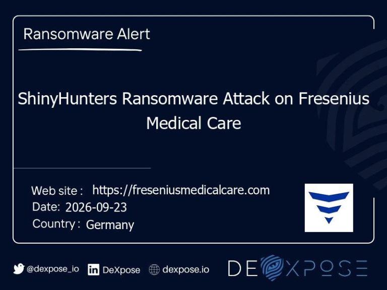 ShinyHunters Ransomware Attack on Fresenius Medical Care