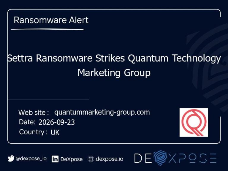 Settra Ransomware Strikes Quantum Technology Marketing Group