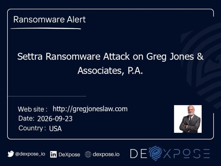 Settra Ransomware Attack on Greg Jones & Associates, P.A.