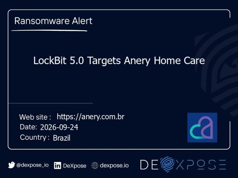 LockBit 5.0 Targets Anery Home Care