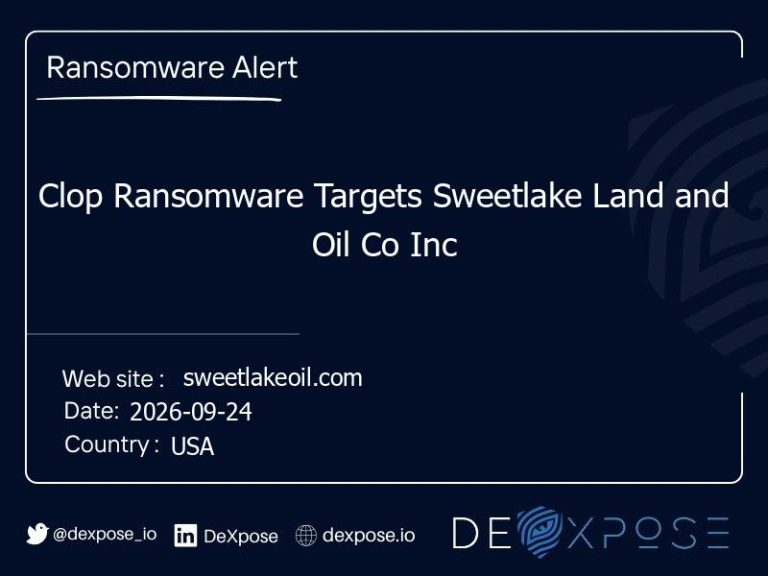 Clop Ransomware Targets Sweetlake Land and Oil Co Inc
