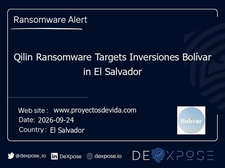Qilin Ransomware Targets Inversiones Bolívar in El Salvador