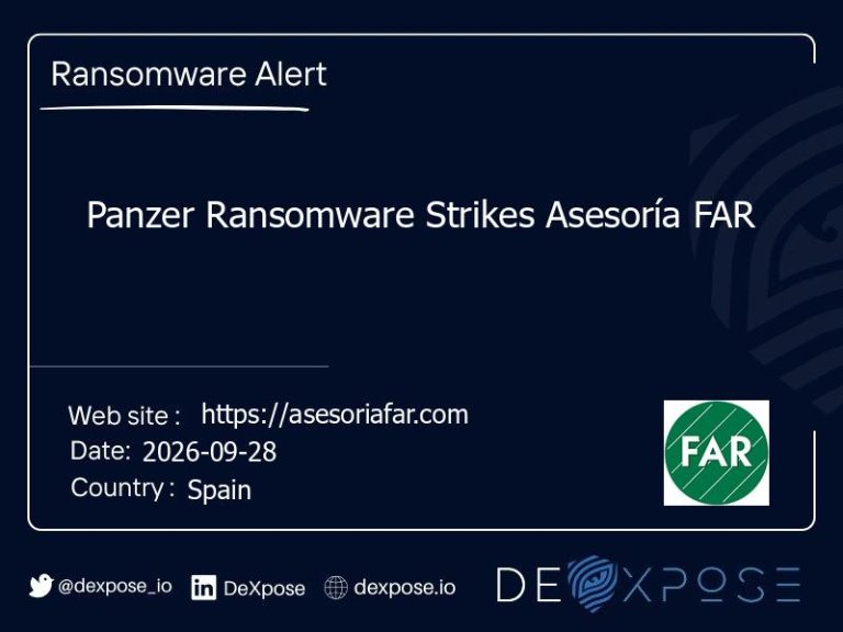 Panzer Ransomware Strikes Asesoría FAR