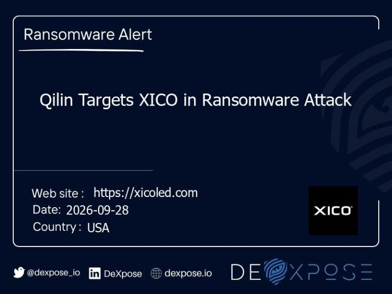 Qilin Targets XICO in Ransomware Attack