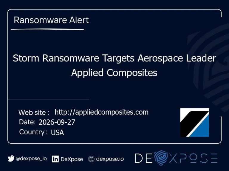 Storm Ransomware Targets Aerospace Leader Applied Composites