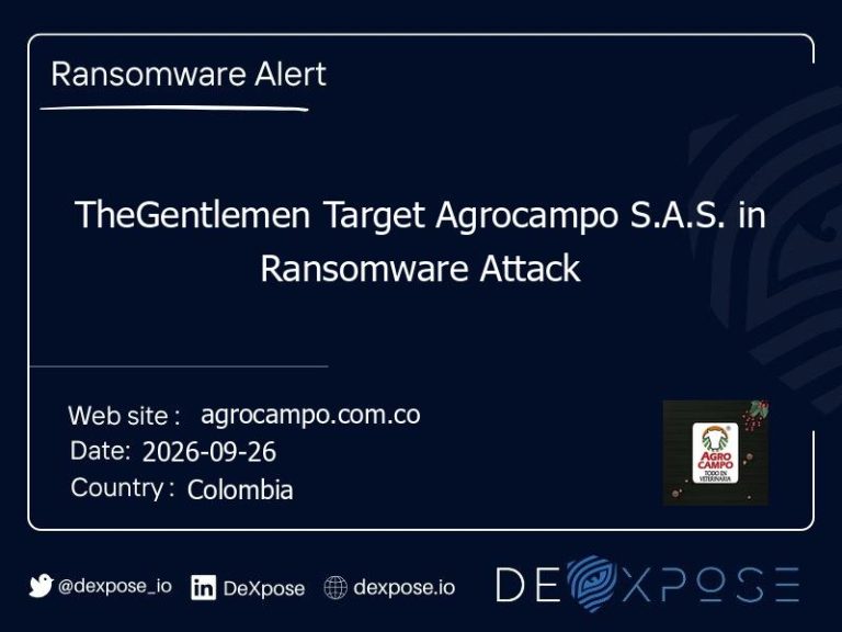 TheGentlemen Target Agrocampo S.A.S. in Ransomware Attack