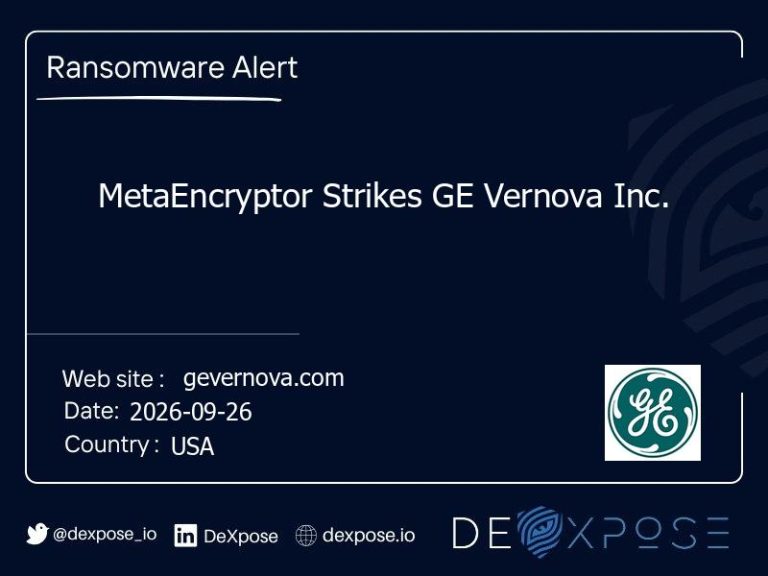 MetaEncryptor Strikes GE Vernova Inc.