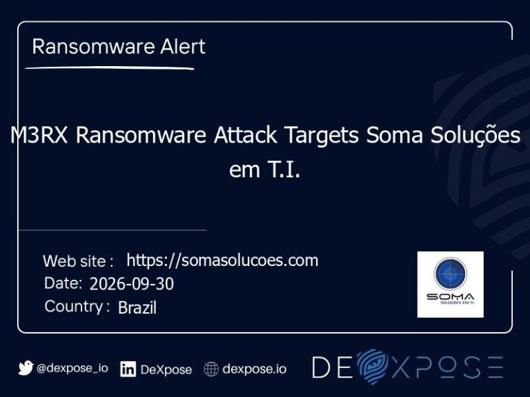 M3RX Ransomware Attack Targets Soma Soluções em T.I.