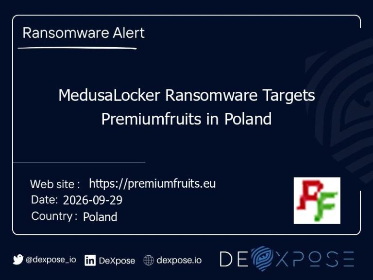 MedusaLocker Ransomware Targets Premiumfruits in Poland