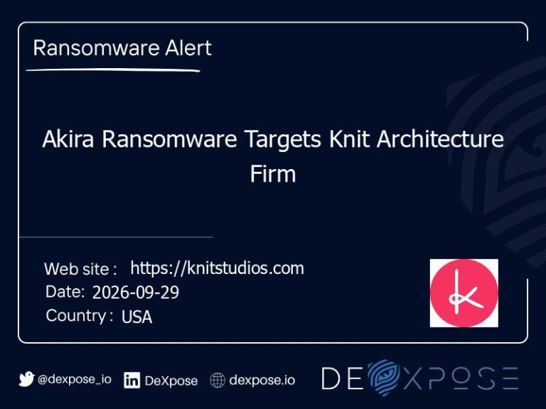 Akira Ransomware Targets Knit Architecture Firm