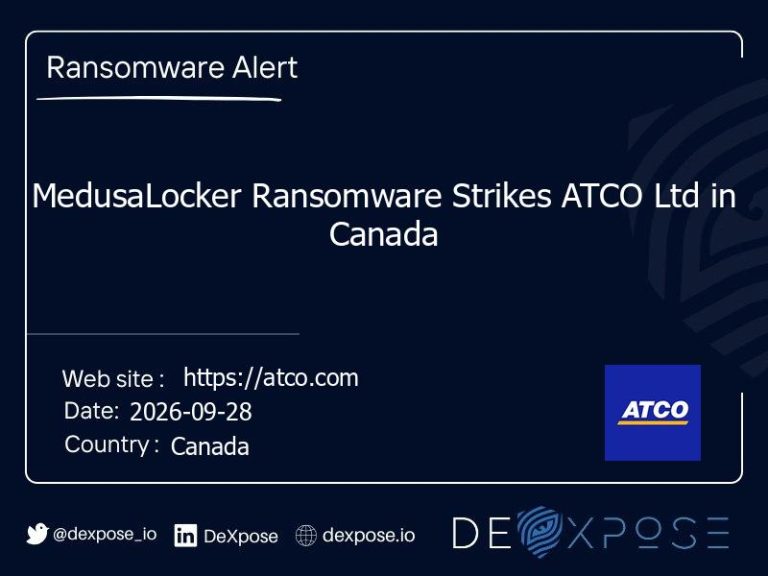 MedusaLocker Ransomware Strikes ATCO Ltd in Canada