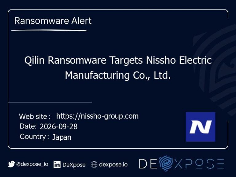 Qilin Ransomware Targets Nissho Electric Manufacturing Co., Ltd.