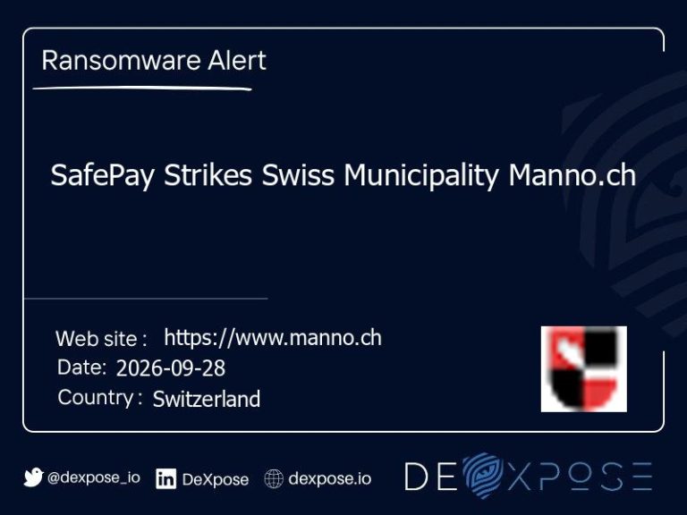 SafePay Strikes Swiss Municipality Manno.ch
