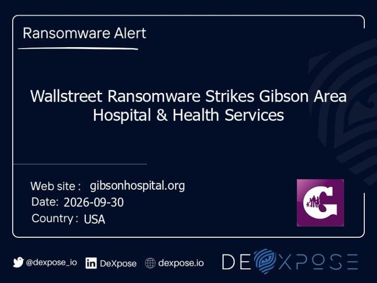 Wallstreet Ransomware Strikes Gibson Area Hospital & Health Services