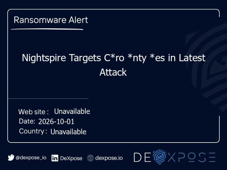 Nightspire Targets C*ro *nty *es in Latest Attack