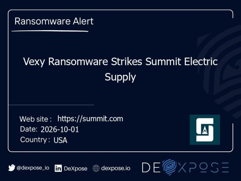 Vexy Ransomware Strikes Summit Electric Supply