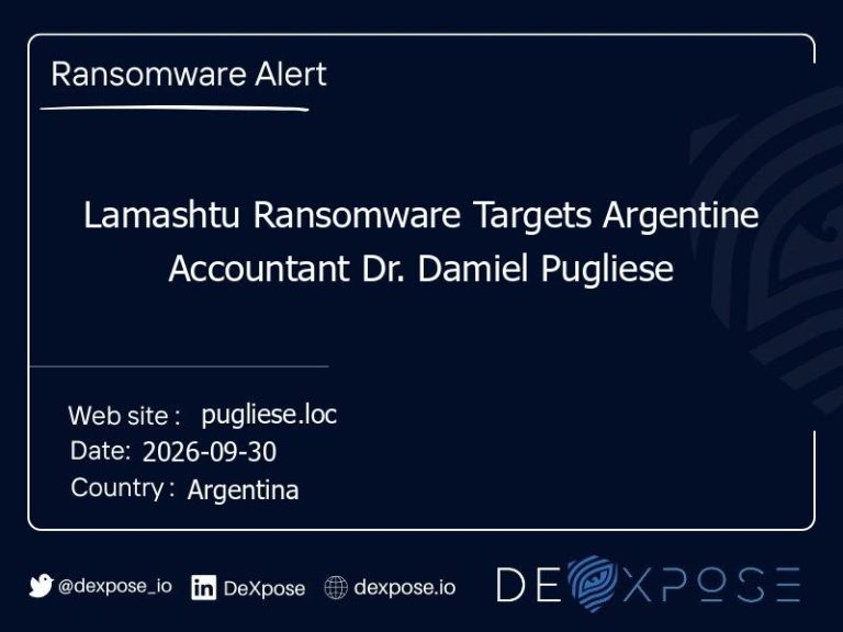 Lamashtu Ransomware Targets Argentine Accountant Dr. Damiel Pugliese