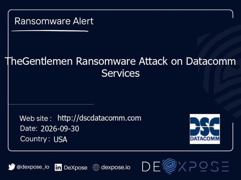 TheGentlemen Ransomware Attack on Datacomm Services