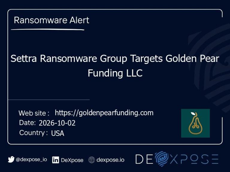 Settra Ransomware Group Targets Golden Pear Funding LLC