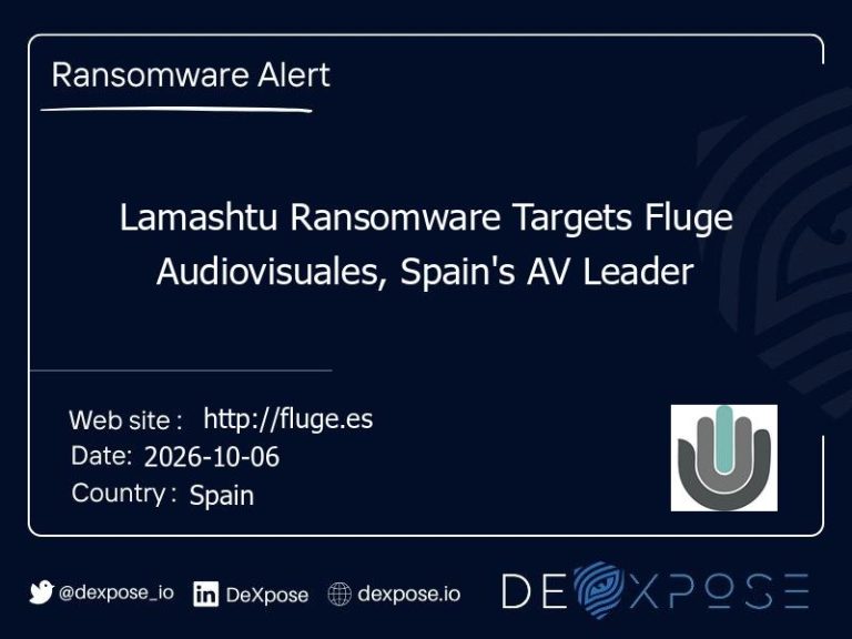 Lamashtu Ransomware Targets Fluge Audiovisuales, Spain's AV Leader