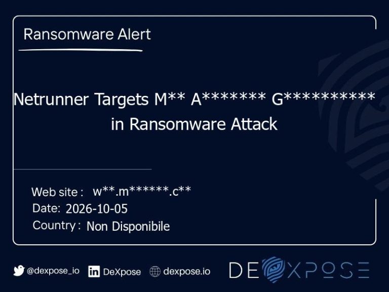 Netrunner Targets M** A******* G********** in Ransomware Attack