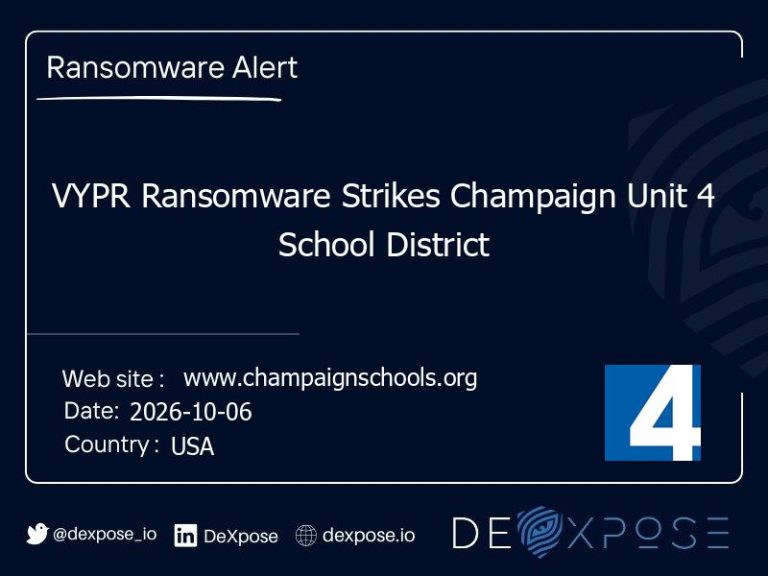 VYPR Ransomware Strikes Champaign Unit 4 School District