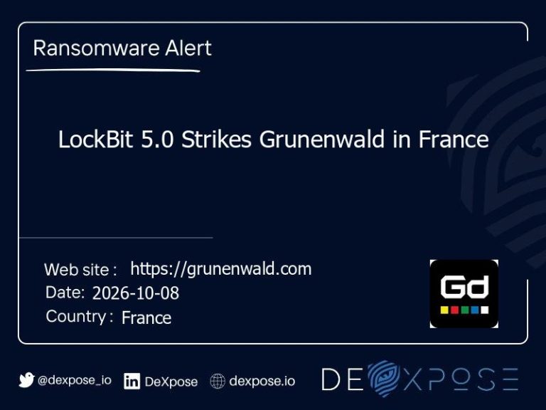 LockBit 5.0 Strikes Grunenwald in France