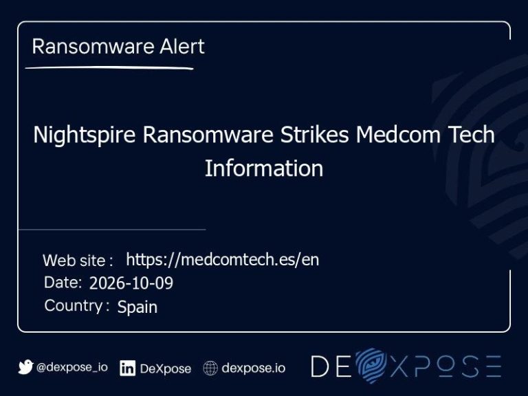 Nightspire Ransomware Strikes Medcom Tech Information