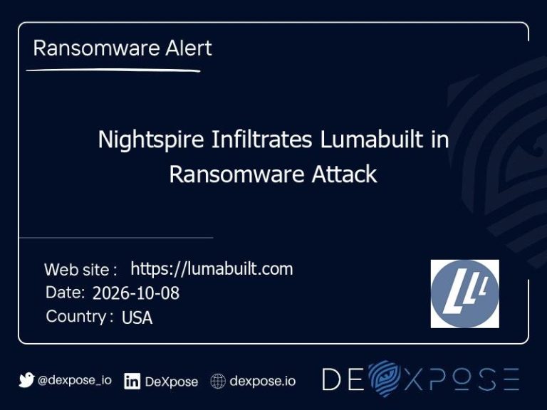 Nightspire Infiltrates Lumabuilt in Ransomware Attack